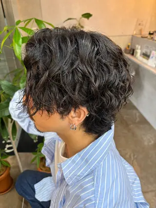 ショート パーマ 💜髪質改善/ 艶カラー/ミナ🩷のヘアスタイル