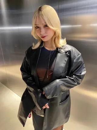 ミディアム カラー 鈴木/ニュアンス パーマ/メンズのヘアスタイル