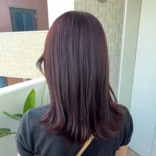 カラー 艶感カラー/オリーブ アレンジ：♡のヘアスタイル