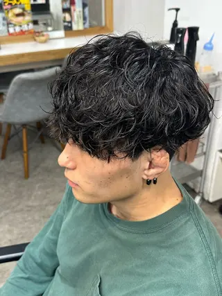 パーマ メンズ fifth/原宿/ カットモデル/カズのヘアスタイル
