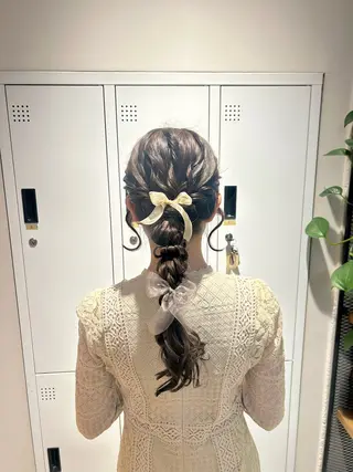 ロング ヘアアレンジ ♛︎ きっか ♛︎ ヘアアレンジ🩵のヘアスタイル