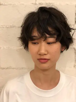 ショート パーマ 口コミ評価4.9⭐︎ カワナベ マサシのヘアスタイル