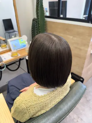 ミディアム カラー 縮毛矯正/エクステ /艶カラー/ヘアメのヘアスタイル
