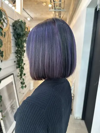 ショート カラー ブリーチ有無Wカラー メンズパーマ大成のヘアスタイル