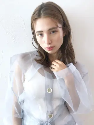 ミディアム カラー パーマ ヘアアレンジ ITbyALBUM 中野店のヘアスタイル