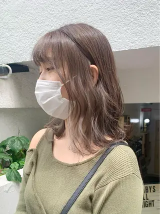 ミディアム カラー ヘアアレンジ 憧れの艶ハイトーンへ 🌙サイダサキのヘアスタイル
