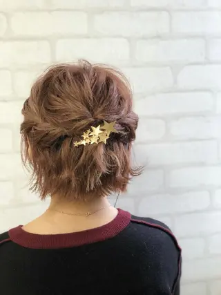 ヘアアレンジ ショート 髪質改善×レイヤー 高嶋のヘアスタイル