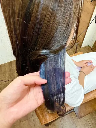 ロング カラー 木村🌟髪質改善ケア 💎デザインカラーのヘアスタイル