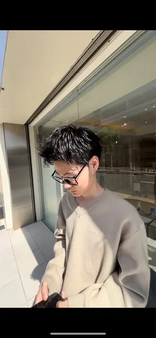 ショート パーマ メンズパーマ 副店長ユウタのヘアスタイル