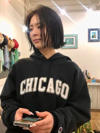 ミディアム 原田 慎吾のヘアスタイル