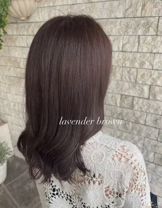 セミロング カラー 透明感カラー／ 艶感カラー／RAMUのヘアスタイル