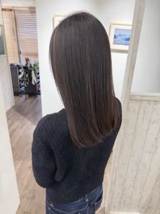 セミロング カラー ハイライト⭐️上野 高広のヘアスタイル