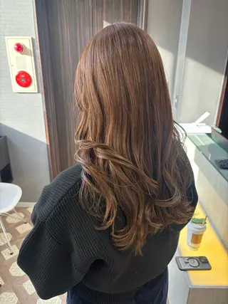 ロング ブリーチなしWカラー ヘアセット菜希のヘアスタイル