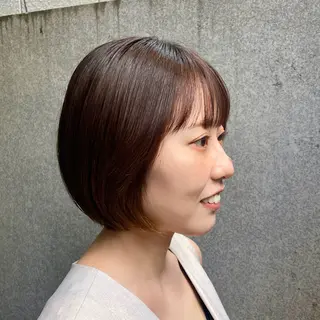 ショート レイヤー/透けカラー アレンジ/篠崎渚彩のヘアスタイル