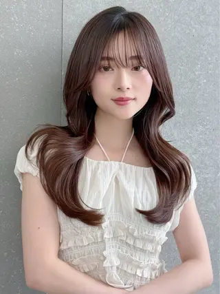 ロング カラー 𝐘𝐮𝐫𝐚 ❤︎ ͛⟡.⋆のヘアスタイル