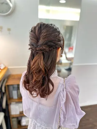 ミディアム ヘアアレンジ 韓国カラーお任せ❤️ アサコサユリ🎀の眉毛・アイブロウイメージ