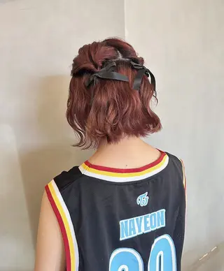 ヘアアレンジ 🎀西川芽依/ 暖色カラー🎀のヘアスタイル