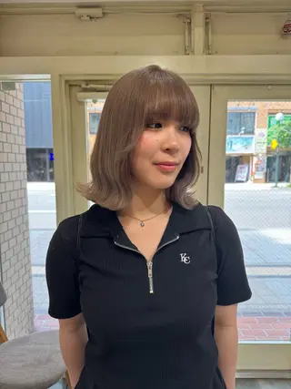 ミディアム カラー 阿部  ことみ /パーマモデルのヘアスタイル