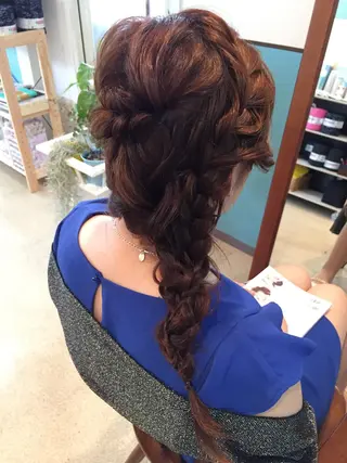 ショート ミディアム セミロング ロング カラー パーマ ヘアアレンジ 早朝✨ヘアセット 着付け/清水玲歌のヘアスタイル