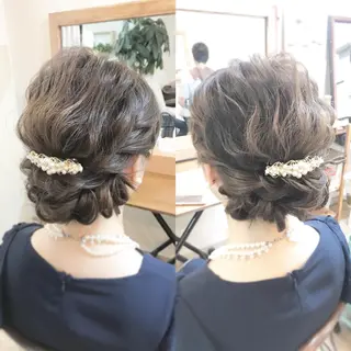 セミロング ヘアアレンジ キッズ 早朝✨ヘアセット 着付け/清水玲歌のヘアスタイル