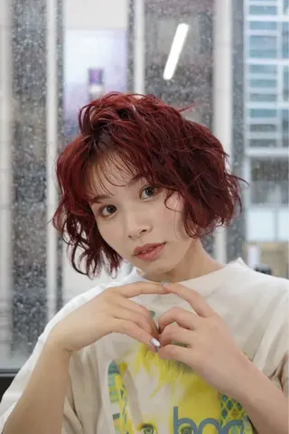 パーマ 心斎橋韓国ボブ 好原良真のヘアスタイル