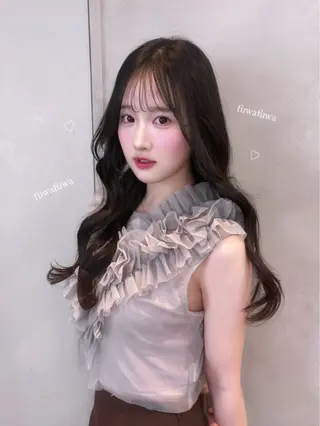 ロング momochan🍑 やわらかいボブ♡のヘアスタイル