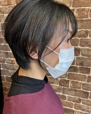 ショート カラー パーマ ヘアアレンジ メンズ キッズ ネイル マツエク・マツパ アイブロウ 久木原 ゆりのヘアスタイル