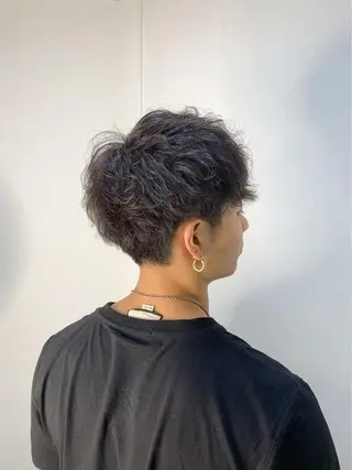 パーマ メンズ MOMO艶髪 🩵モテカラーのヘアスタイル