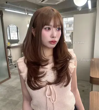 セミロング 西尾 彩那のヘアスタイル