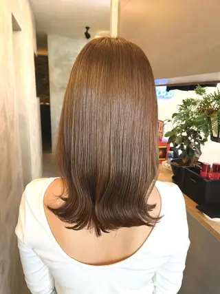 ミディアム カラー Yuka /ツヤカラー✨のヘアスタイル