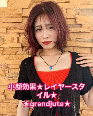 ミディアム カラー grand juteのヘアスタイル