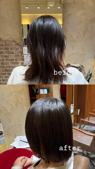 ミディアム ハイトーン/ショート /レイヤー 福谷 将のヘアスタイル