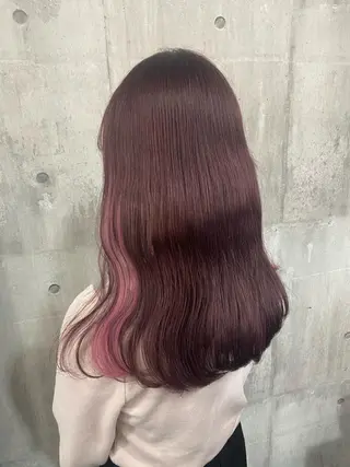 セミロング カラー SHURI❤️🔥 中/韓mix ♡のヘアスタイル