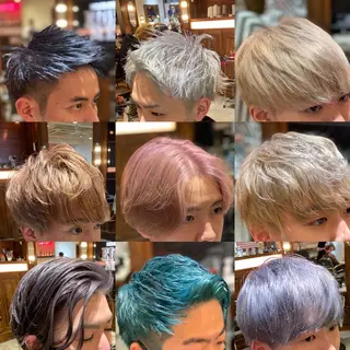 ショート カラー メンズ 🎱メンズフェード 特化HYOGA🎱のヘアスタイル