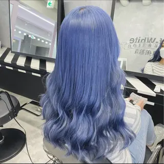 セミロング ブリーチ&エクステ 🥀ケアカラー特化のヘアスタイル