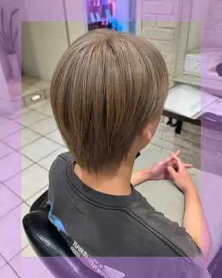 ショート カラー メンズ ブリーチ♡メンズ マッシュ♡MIUのヘアスタイル