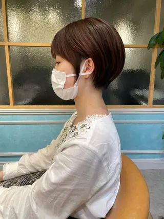 ショート 縮毛矯正 髪質改善 韓国風レイヤー 吉田のヘアスタイル