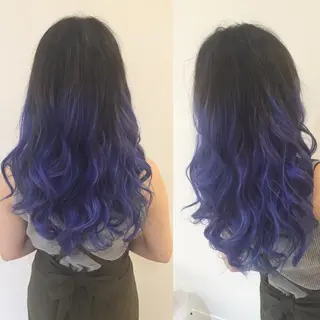 ミディアム セミロング カラー パーマ ハイトーン×髪質改善 KENTAのヘアスタイル