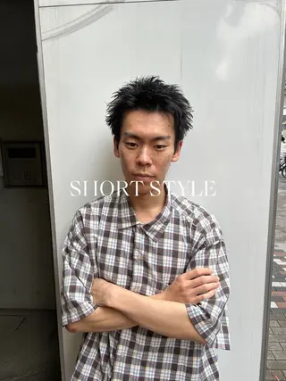 ショート パーマ メンズ 💈メンズ短髪特化 ✂︎伊藤大輝💈のヘアスタイル