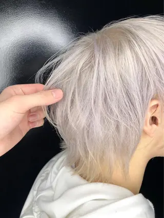 ミディアム カラー ヘアアレンジ メンズ ⚠️激安ブリーチで 後悔してる方へ⚠️のヘアスタイル