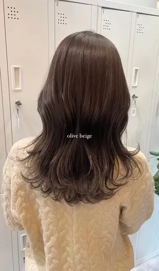 セミロング カラー mareka/顔周り /透明感カラー🤍のヘアスタイル