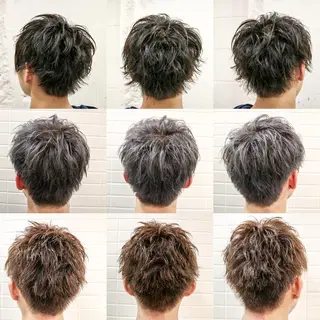 ショート カラー パーマ メンズ 看板犬がお出迎え◎ 初めてでも安心◎のヘアスタイル