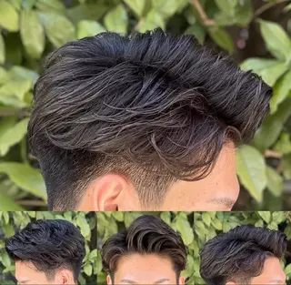 ショート パーマ メンズ トミモト アユムのヘアスタイル