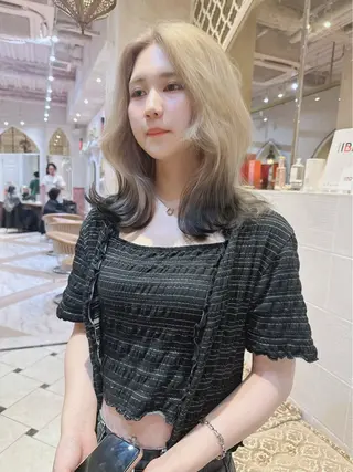 セミロング カラー パーマ ヘアアレンジ 髪質改善 の達人/杉原碧仁のヘアスタイル