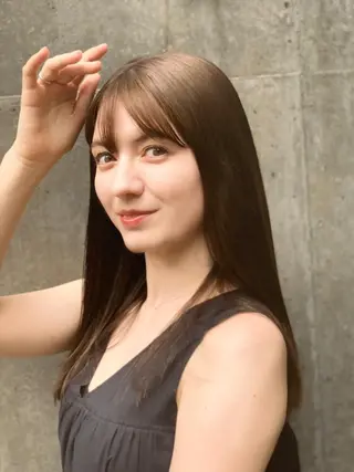 セミロング カラー 髪質改善/美髪のプ口 中島みきのヘアスタイル
