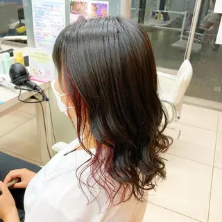 セミロング カラー 🫧ダメージレス🫧 松下のヘアスタイル