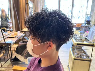 ショート パーマ ヘアアレンジ メンズ MODE K’s川西 瀧尻光のヘアスタイル