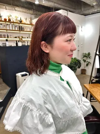 ミディアム カラー 暖色カラー/天神/ ヘイマサクラのヘアスタイル