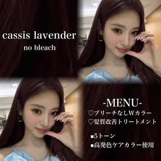 ロング カラー 💗愛され暖色💗 ピンク/レッド💗のヘアスタイル