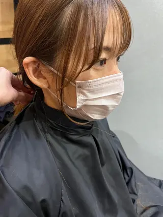 ミディアム カラー パーマ ヘアアレンジ メンズ キッズ ネイル マツエク・マツパ アイブロウ 久木原 ゆりのヘアスタイル